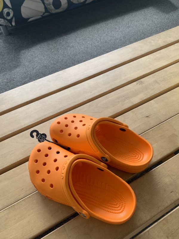 Crocs in orange 1