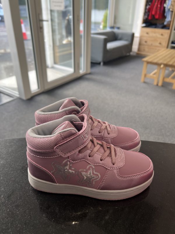 Lelli Kelly high tops in pink with sparkly stars 1