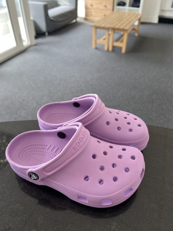 Classic Crocs in purple 1